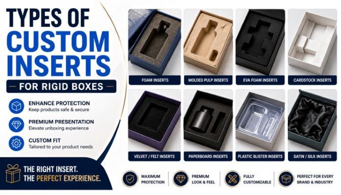 Types of Custom Inserts for Rigid Boxes